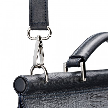 Кожаный портфель "Руби" (синий)