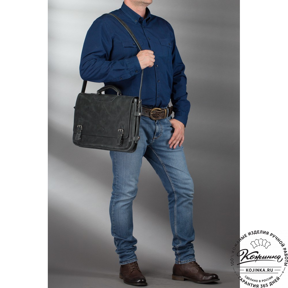 Кожаный портфель "Арамис" (рыжий антик)