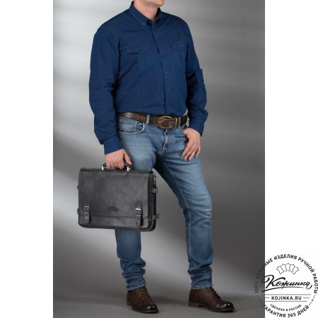 Кожаный портфель "Арамис" (рыжий антик)