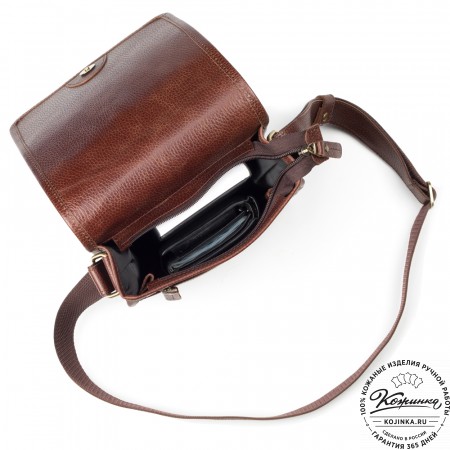 Кожаная сумка "Митчел мини" (светло-коричневая)