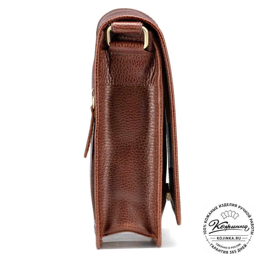 Кожаная сумка "Митчел мини" (светло-коричневая)