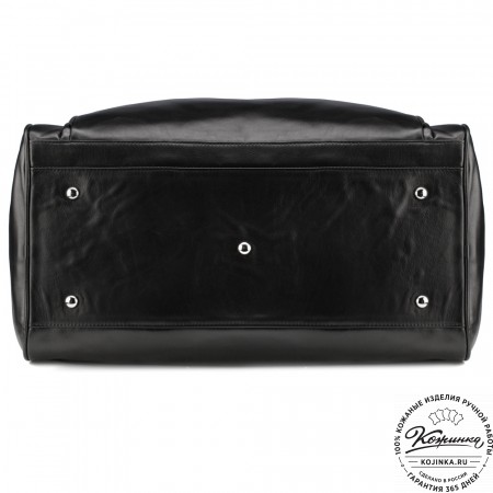 Кожаная дорожная сумка "Бруклин" (чёрная)