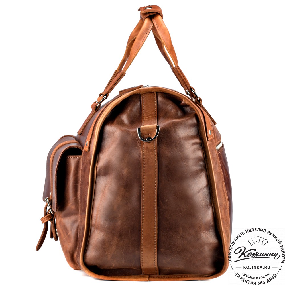 Кожаная дорожная сумка "Балтимор" (коричневый  воск)