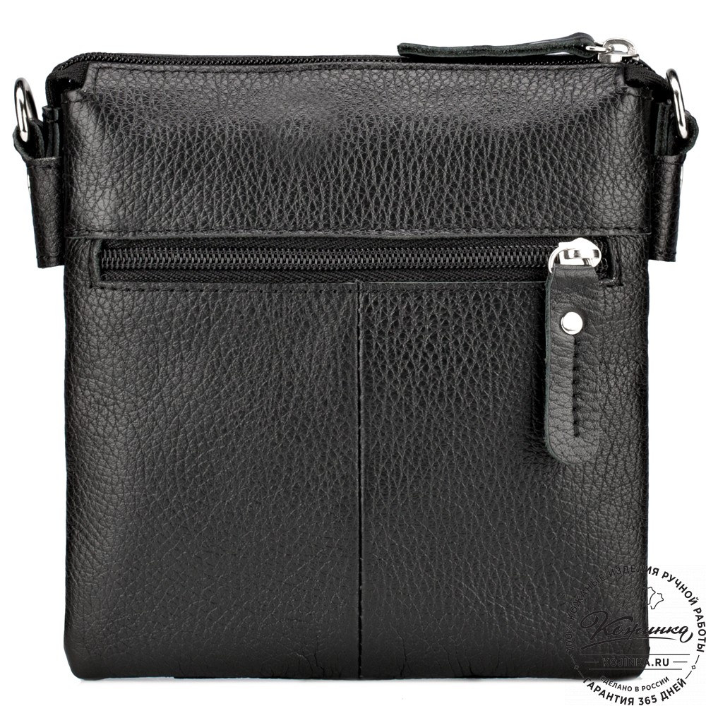 Кожаная сумка "Вуди" (чёрная)