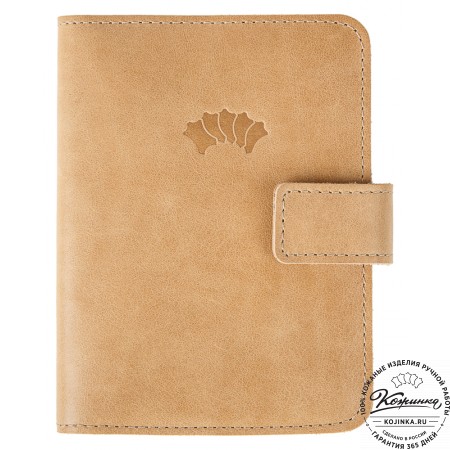 Кожаный бумажник водителя Бостон (бежевый)