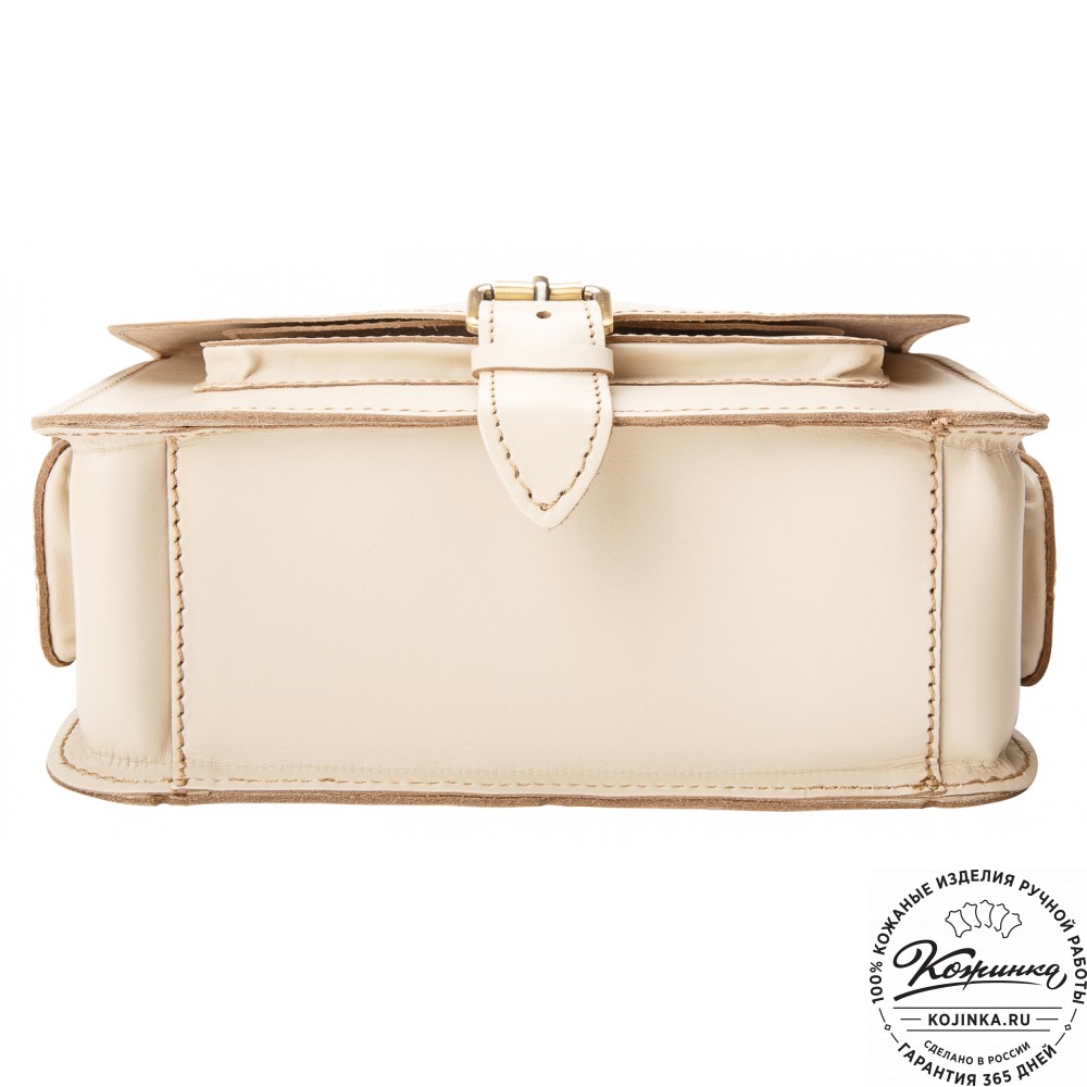 Кожаная  сумка "Виктория" (бежевая)