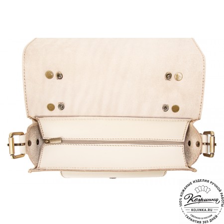 Кожаная  сумка "Виктория" (бежевая)