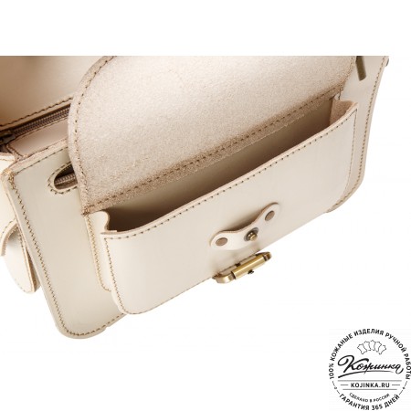 Кожаная  сумка "Виктория" (бежевая)