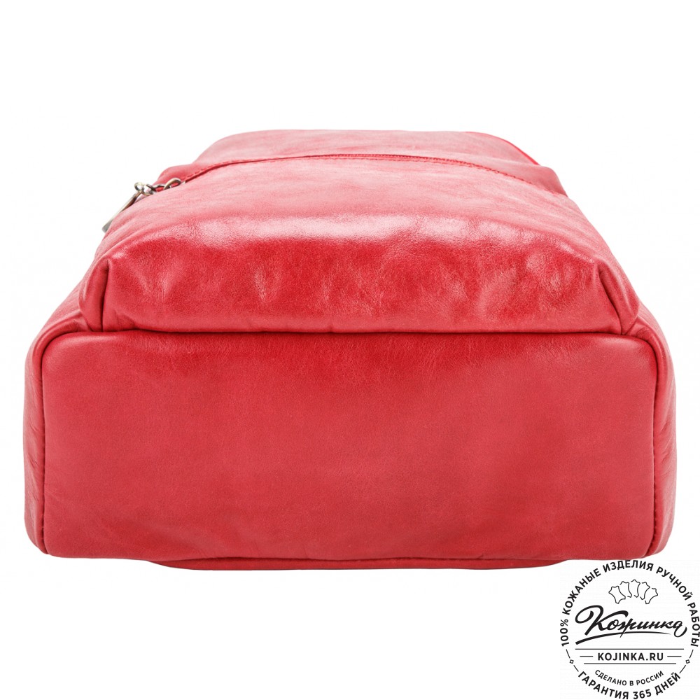 Кожаный рюкзак "Виолетта" (красный)