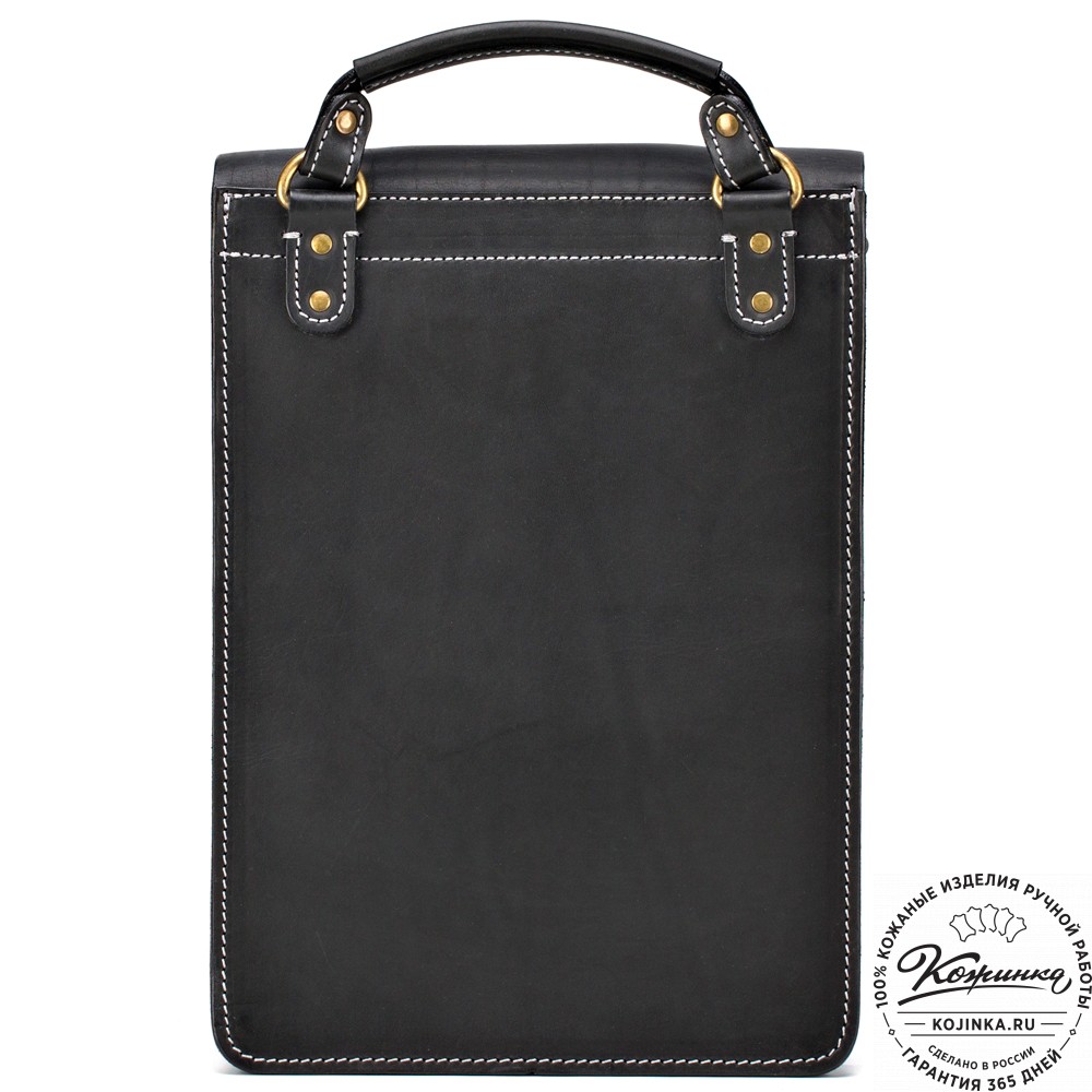 Кожаная сумка "Штурман" (черная)