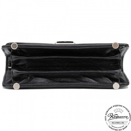 Кожаная барсетка "Вегас" (черная)