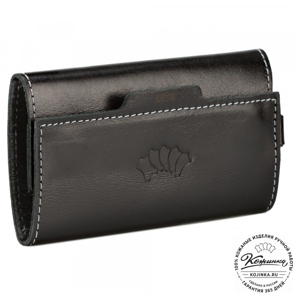 Кожаная ключница "Барни" (чёрная). фото 1