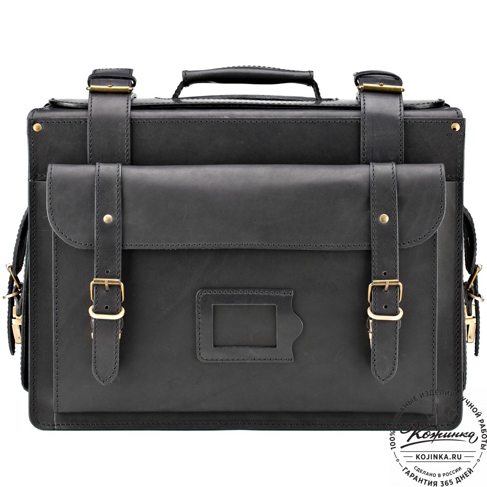 Кожаный портфель-кофр  "Универсал"  (чёрный)