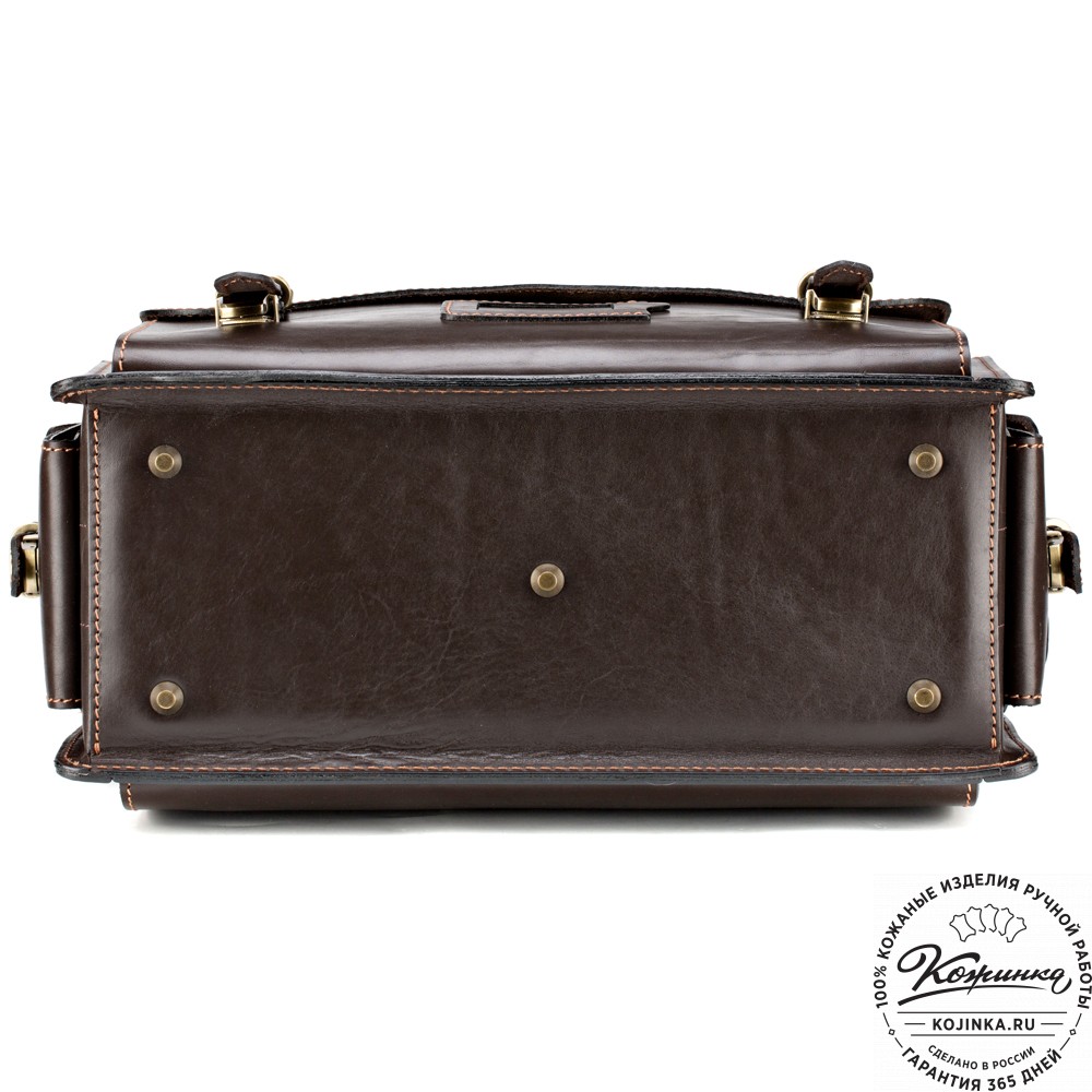 Кожаный портфель-кофр  "Универсал"  (тёмно-коричневый)