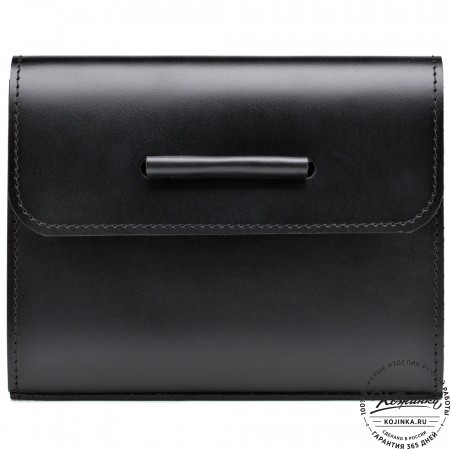 Кожаный ежедневник на кольцах "Самуэль" (чёрный)