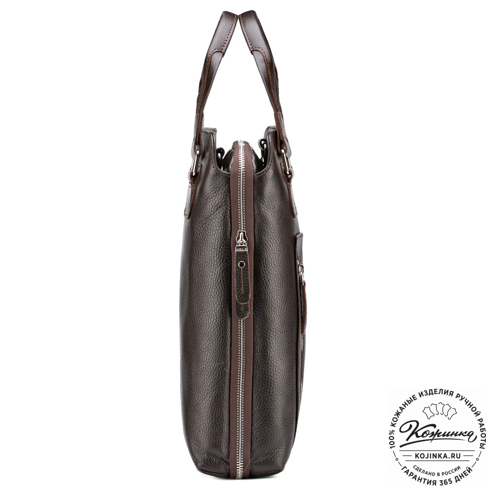 Кожаная сумка "Эштон" (коричневая)