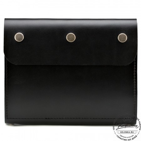 Кожаный ежедневник на кольцах "Джексон" (чёрный)