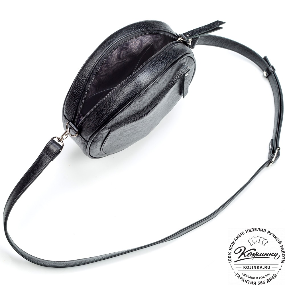 Женская кожаная сумка "Дарья" (чёрная)