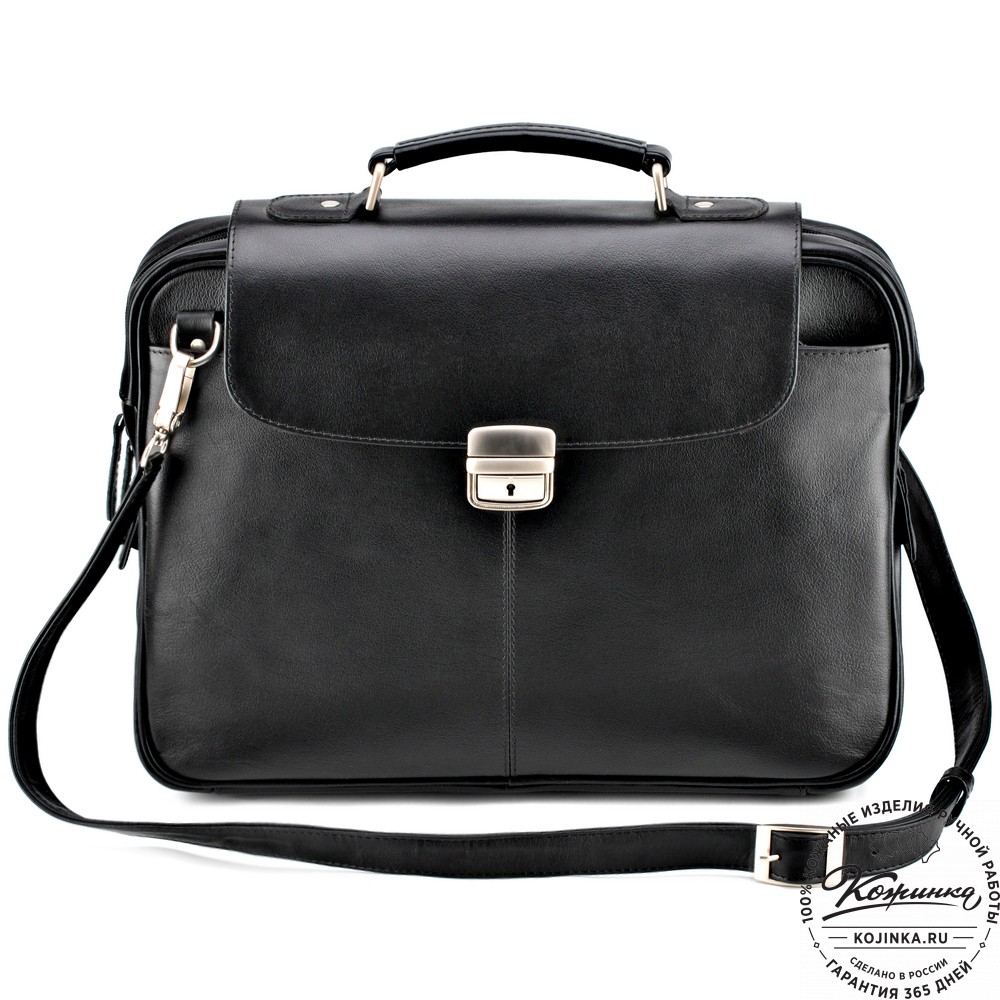 Кожаный портфель "Эдгар" (черный)