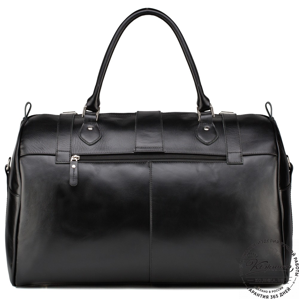 Кожаная дорожная сумка "Кордова" (чёрная)