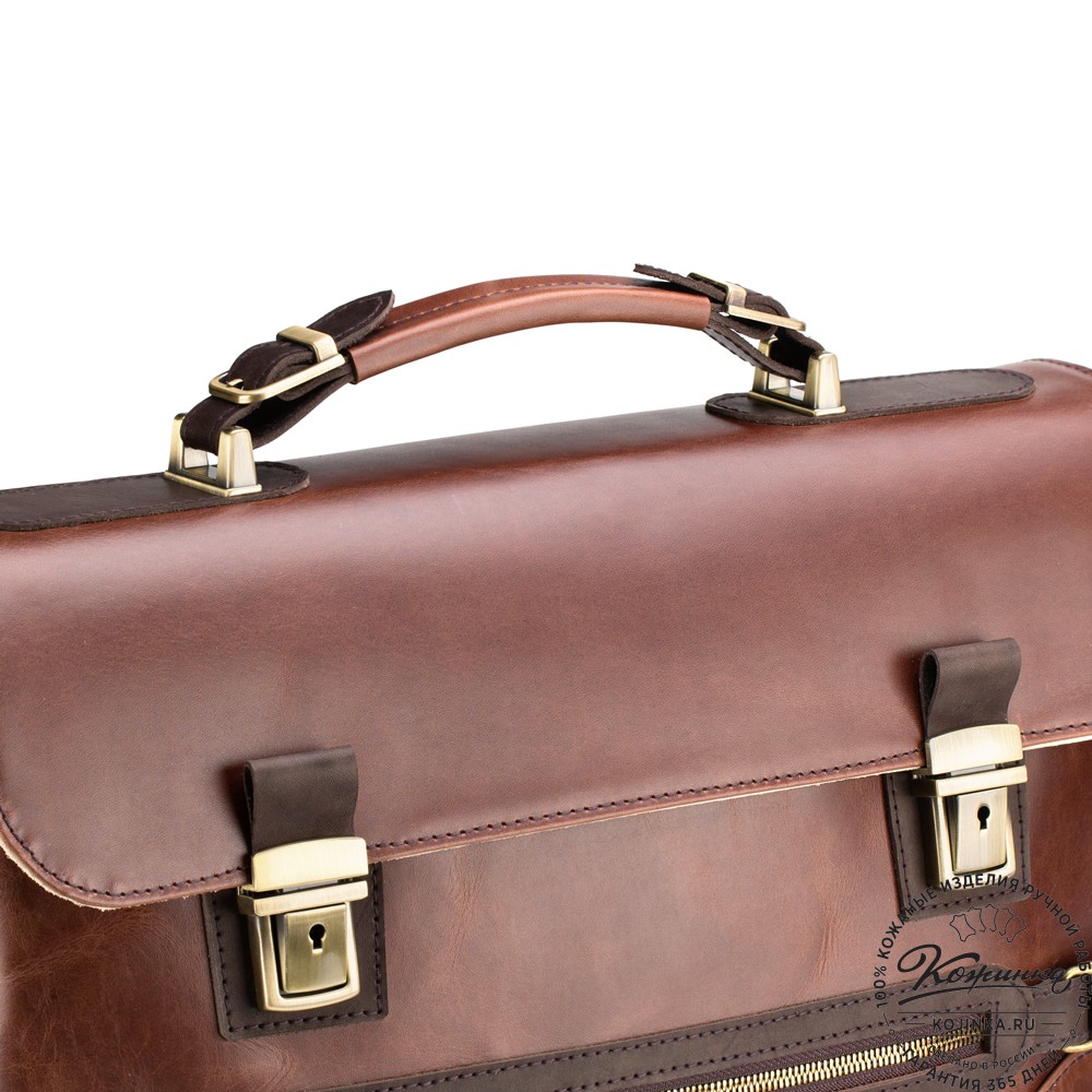 Кожаный портфель "Сталкер" (коричневый воск)