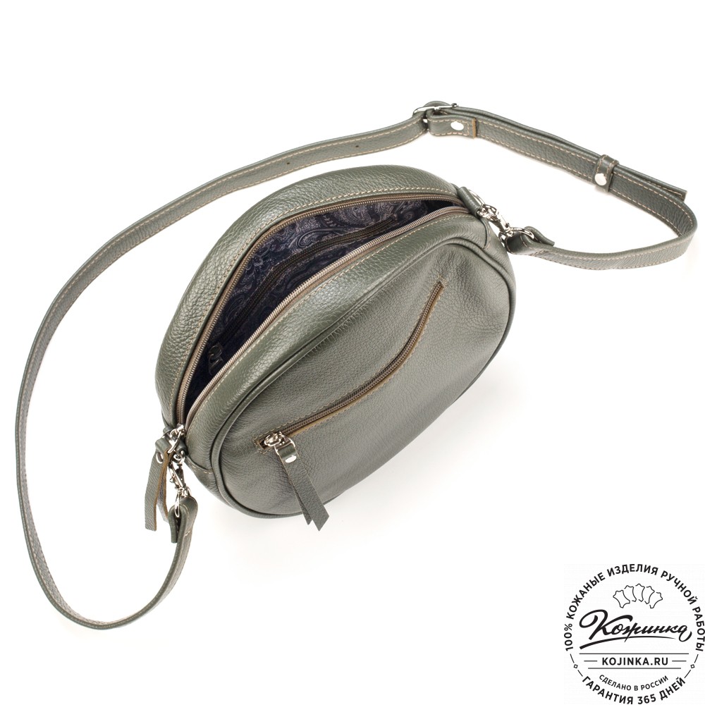 Женская кожаная сумка "Дарья" (оливковая)