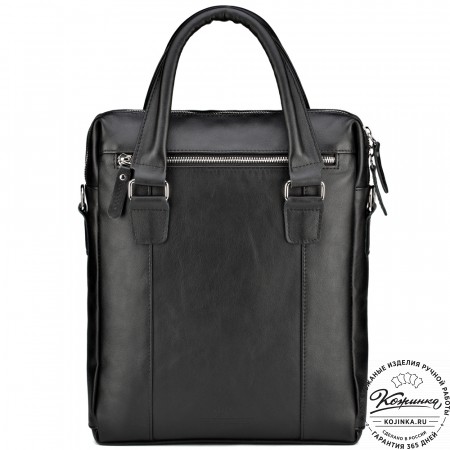 Кожаная сумка "Крюгер" (чёрная)