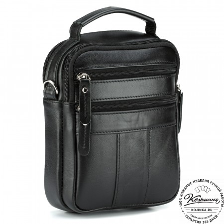 Кожаная сумка "Дали" (чёрная)