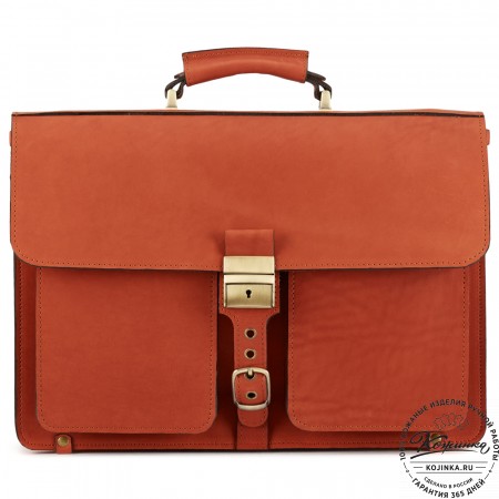 Кожаный портфель "Герман" (рыжий)