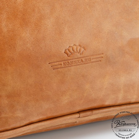 Кожаный рюкзак-сумка "Майя" (рыжий)