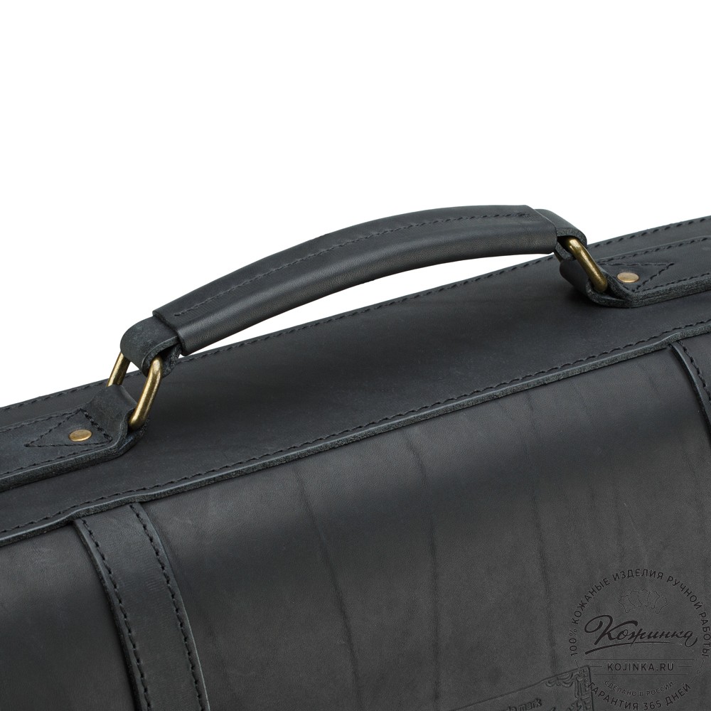 Кожаный портфель "Трансформер" (чёрный)