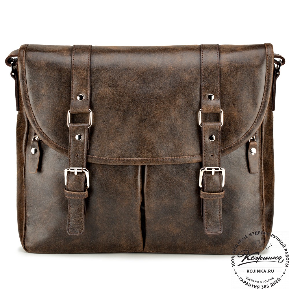Кожаная сумка "Командор" (коричневая наппа)