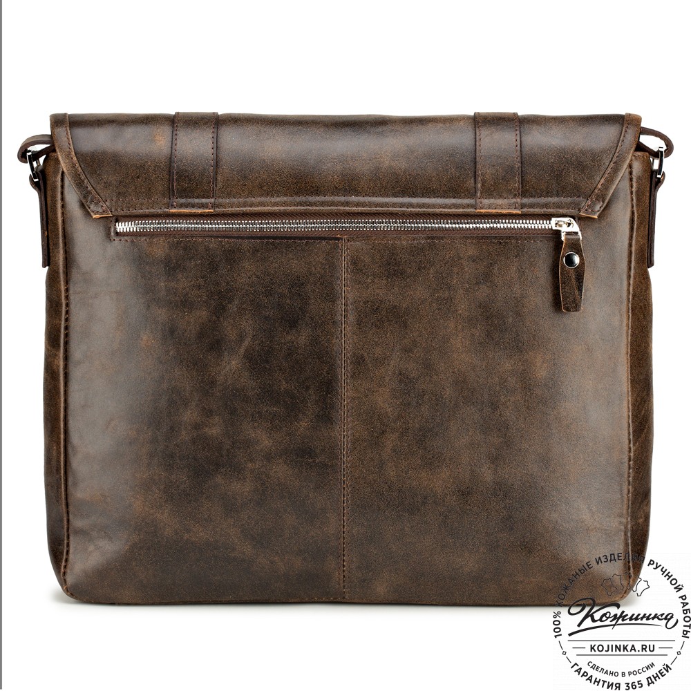 Кожаная сумка "Командор" (коричневая наппа)