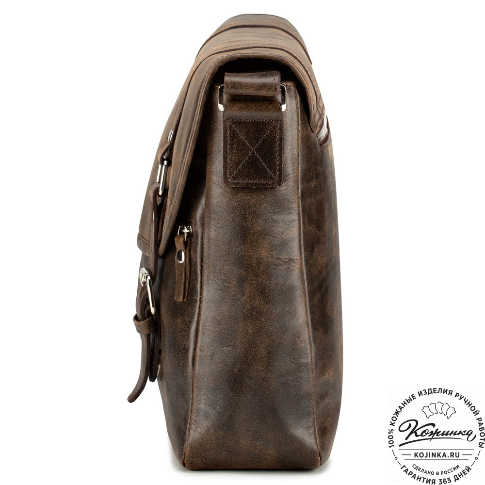 Кожаная сумка "Командор" (коричневая наппа)