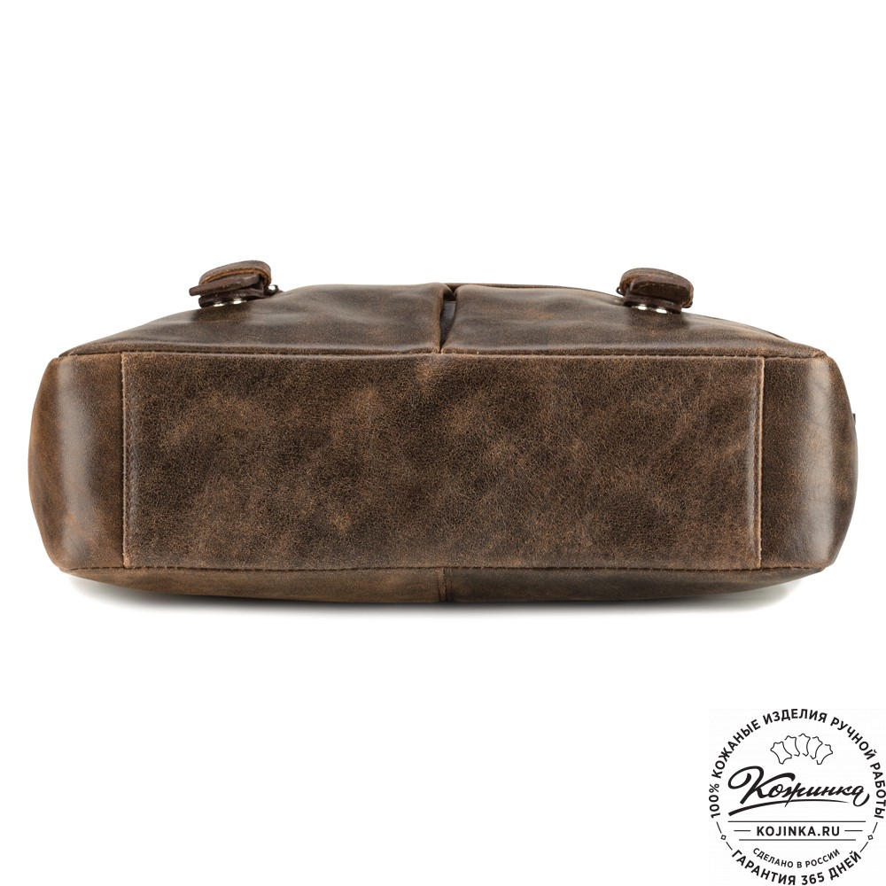 Кожаная сумка "Командор" (коричневая наппа)