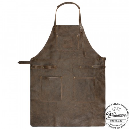 Кожаный фартук (коричневая наппа)