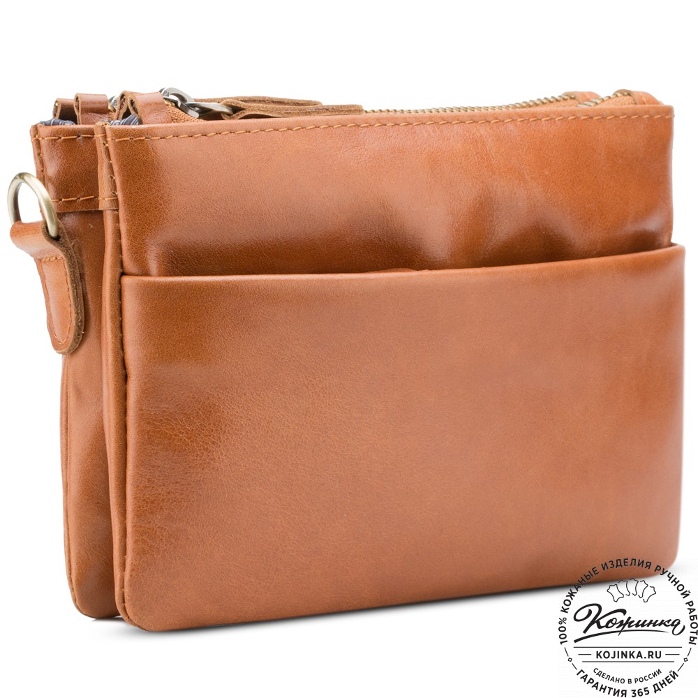 Женская кожаная сумка "Хельга" (рыжая)