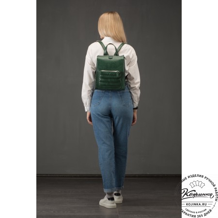 Женский кожаный рюкзак "Скарлетт" (красный)