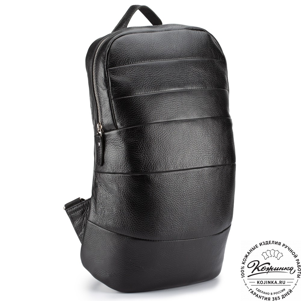 Кожаный рюкзак "Беверли" (чёрный)