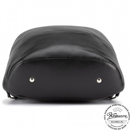 Кожаный рюкзак "Беверли" (чёрный)