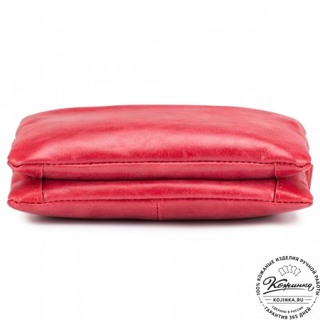 Женская кожаная сумка "Хельга" (красная)