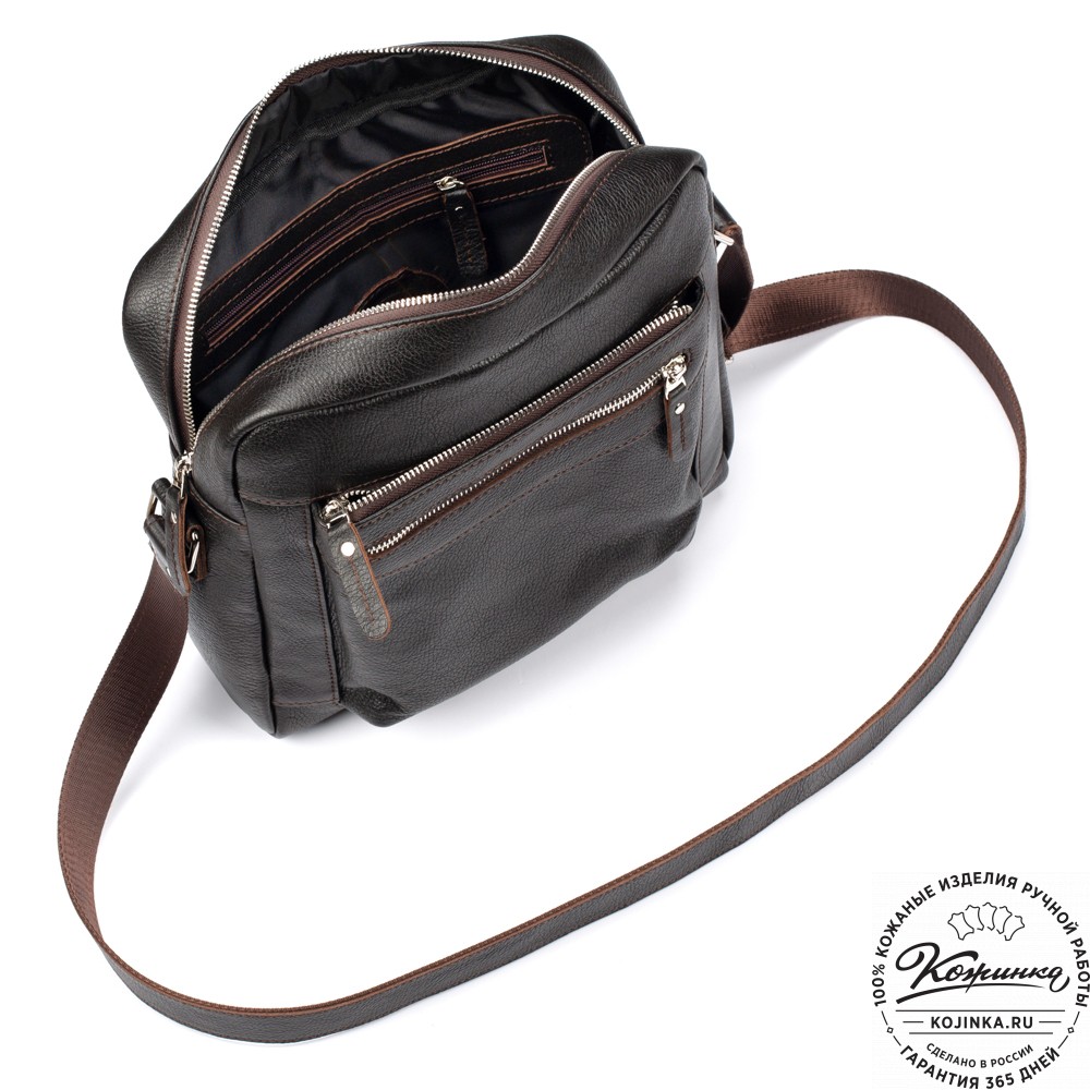 Мужская кожаная сумка "Колин" (коричневая)