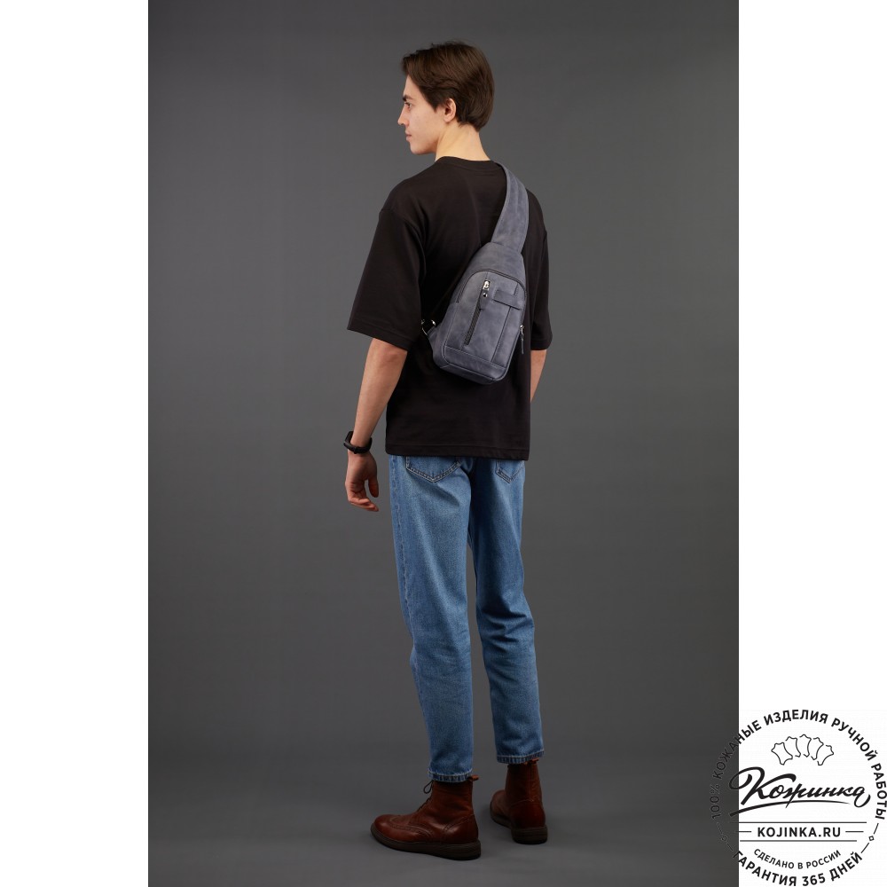 Кожаная нагрудная сумка "Ватикан" (коричневая наппа)