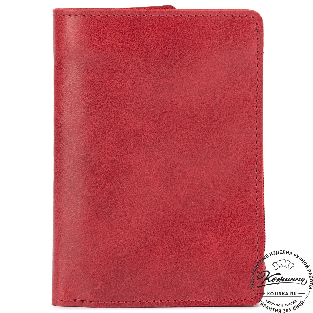 Кожаное портмоне "Япония" (малина)