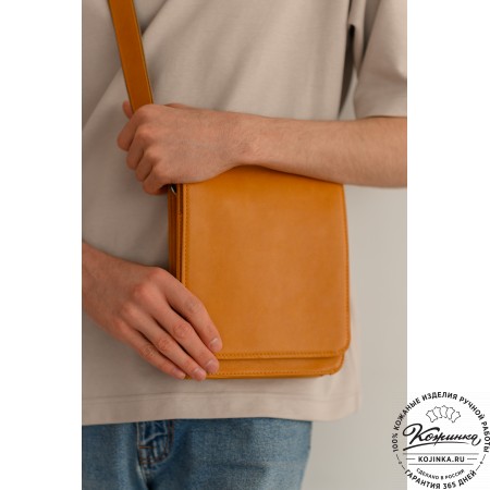 Мужская кожаная сумка "Таллин" (черная)