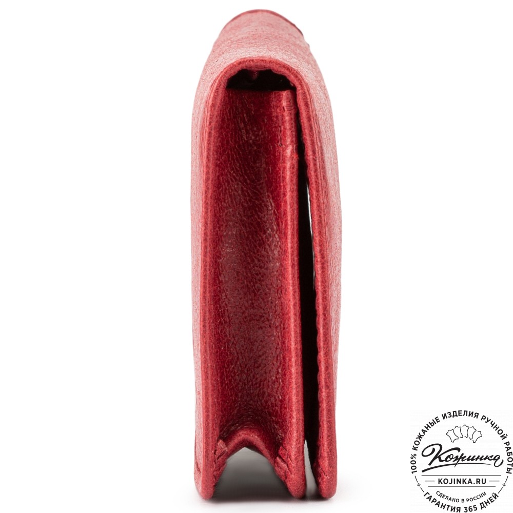 Кожаный картхолдер "Аляска" (малина)