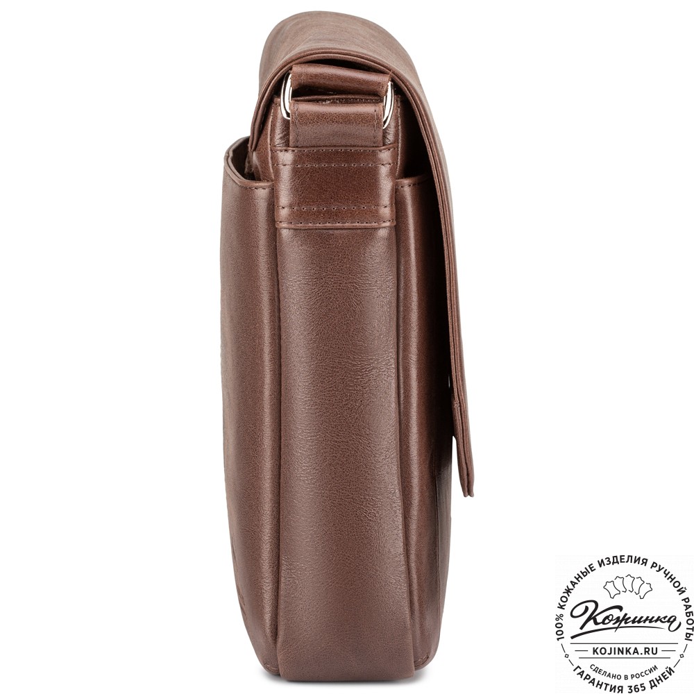 Мужская кожаная сумка "Рига" (коричневая)
