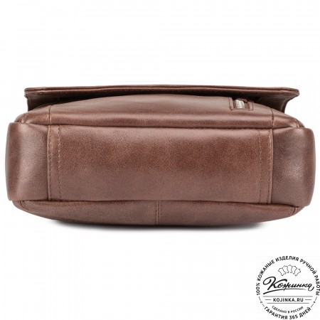 Мужская кожаная сумка "Рига" (коричневая)