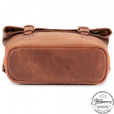 Кожаный рюкзак "Бэнжамин" (коричневый крейзи)