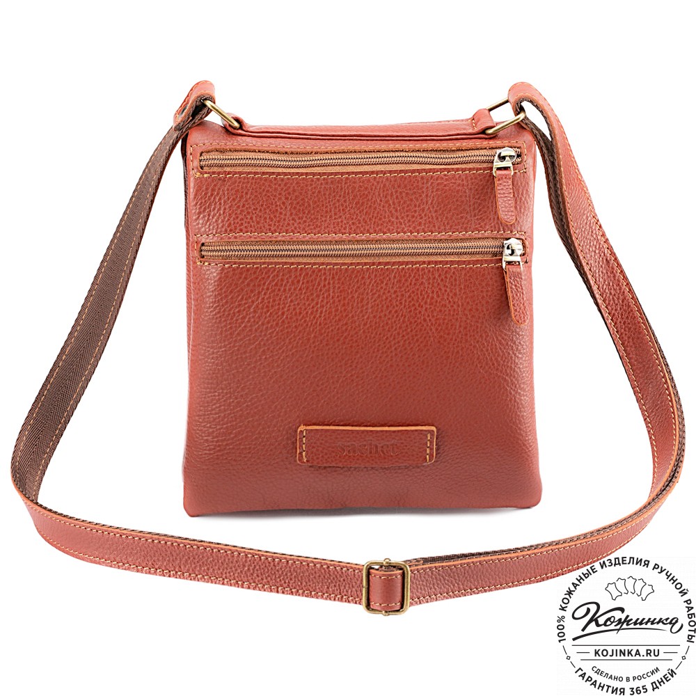 Кожаная сумка "Цезарь" (рыжая)